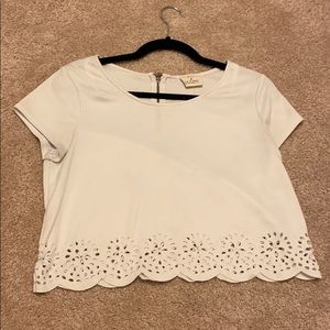 Crop top white from pins and needles